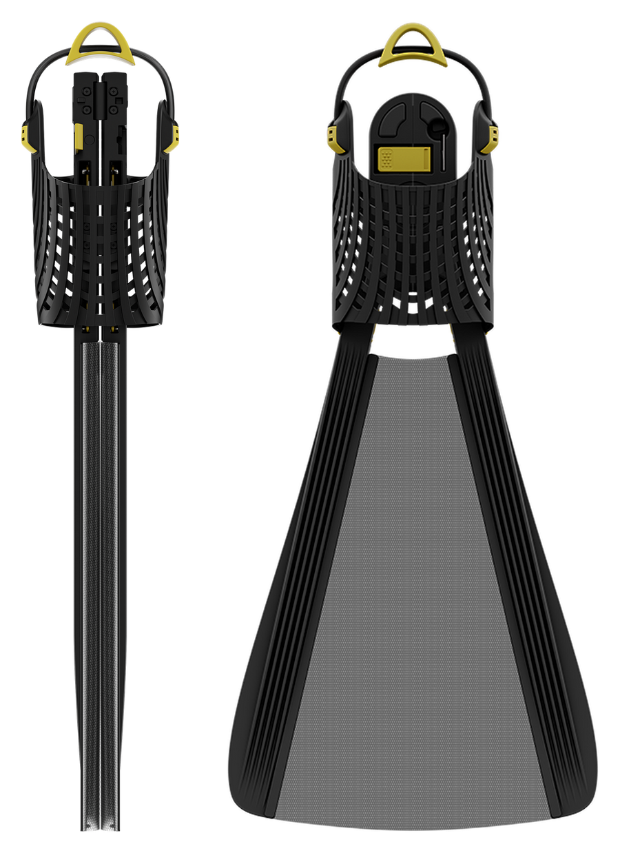Pack a full-length fin in your carry-on.
